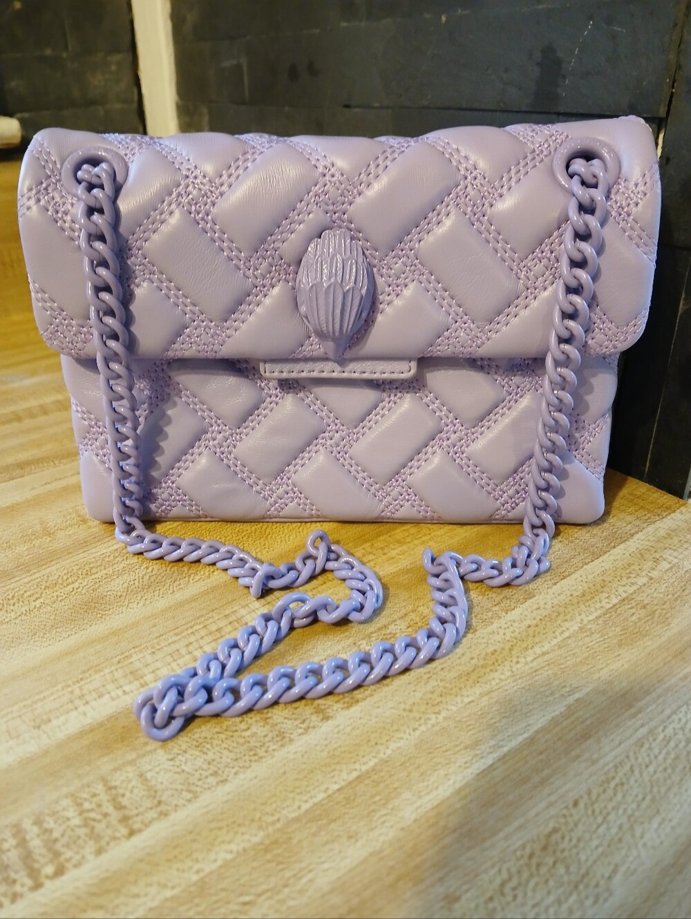 Kurt Geiger LIKE NEW Lilac Quilted Kensington & Dustbag